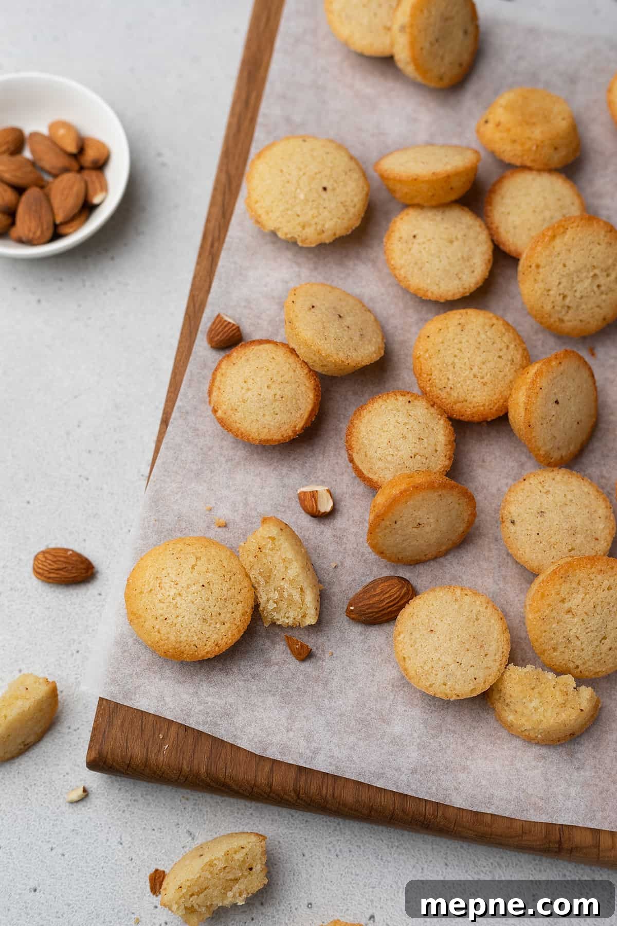 Authentic French Financiers Recipe: Classic Almond Tea Cakes 10 A batch of French financiers on a serving board