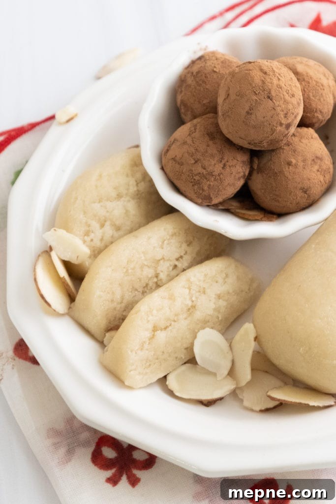 Homemade Marzipan Recipe Without Eggs or Cooking 3 Fresh homemade marzipan on a plate