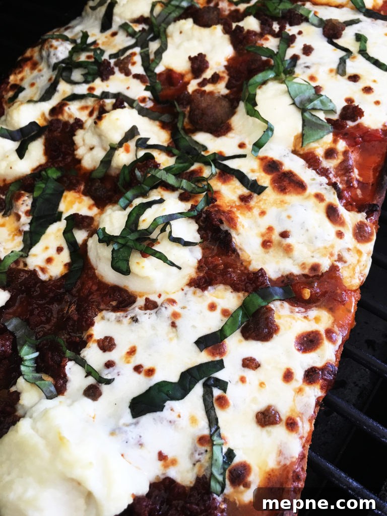 Grilled Lasagna Pizza