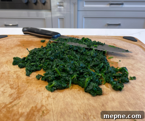 Creamy Spinach Dip with Garlic and Parmesan 9 Chopped spinach