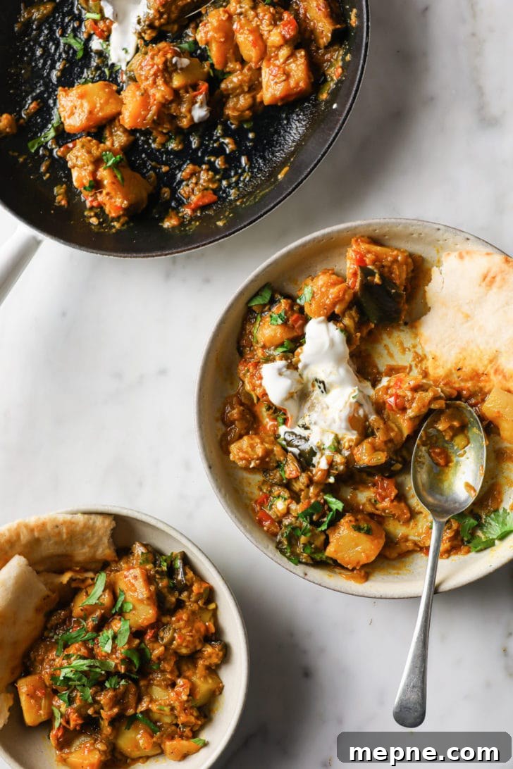 Aloo Baingan: Indian Eggplant and Potato Curry 14 img 20909 13