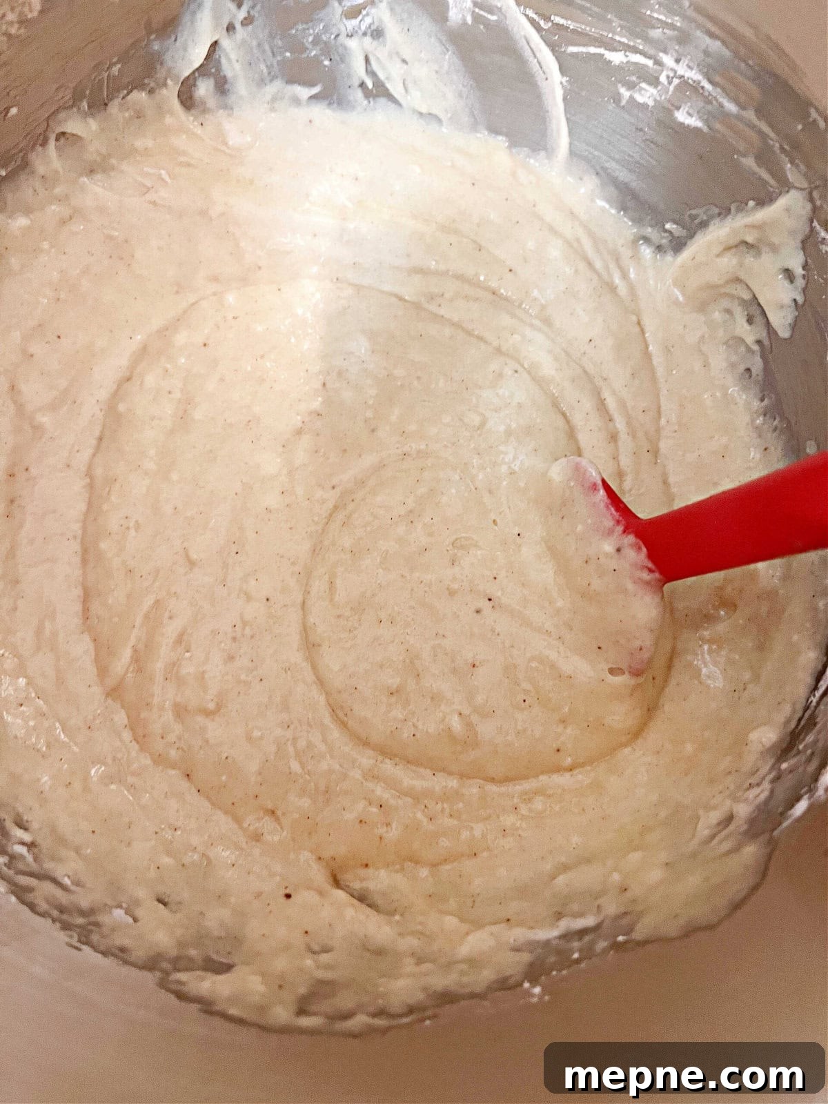 Batter in mixing bowl.