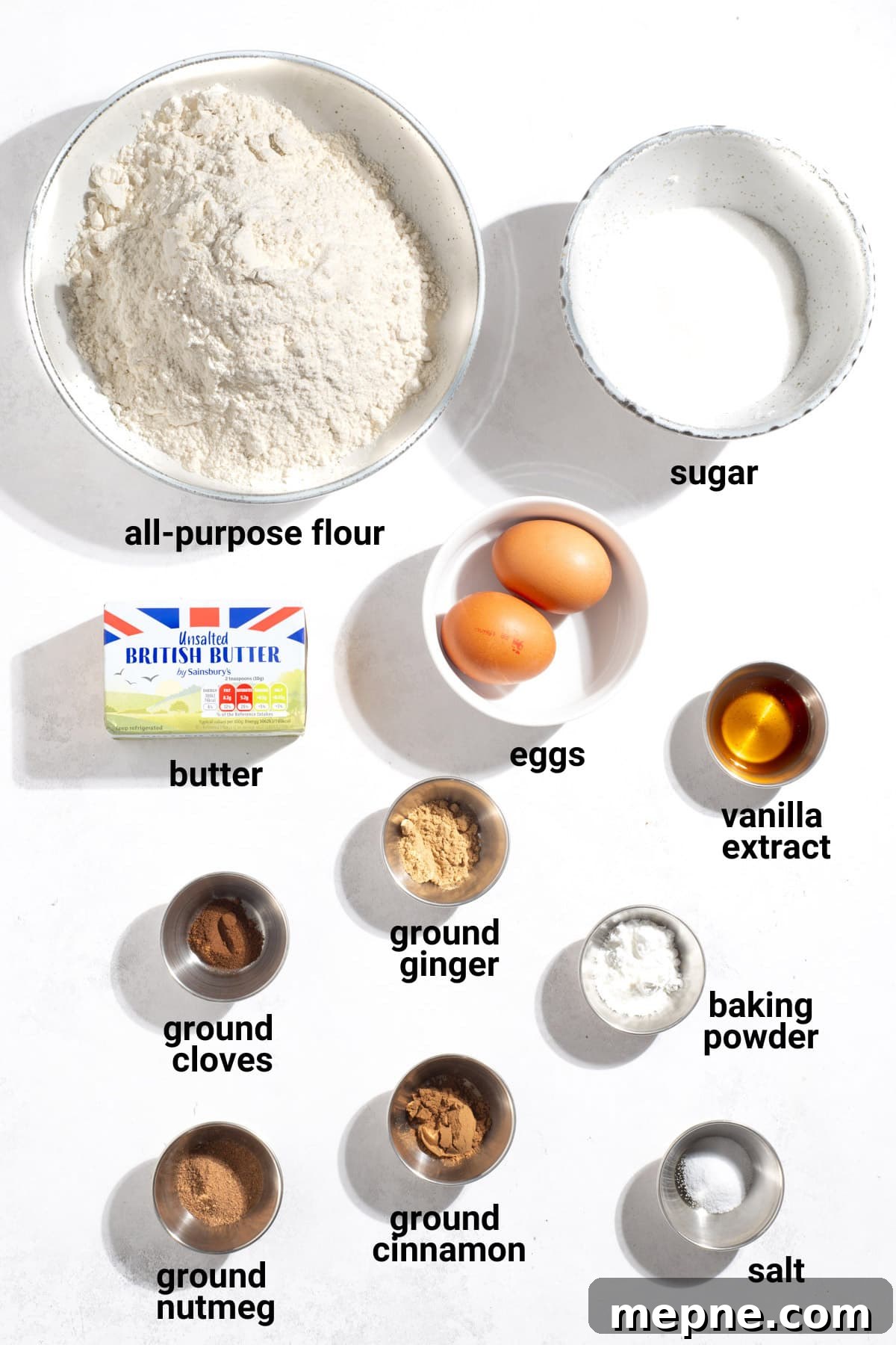 Old Fashioned South African Spice Biscuits (Soetkoekies) Recipe 3 Spice biscuits ingredients.