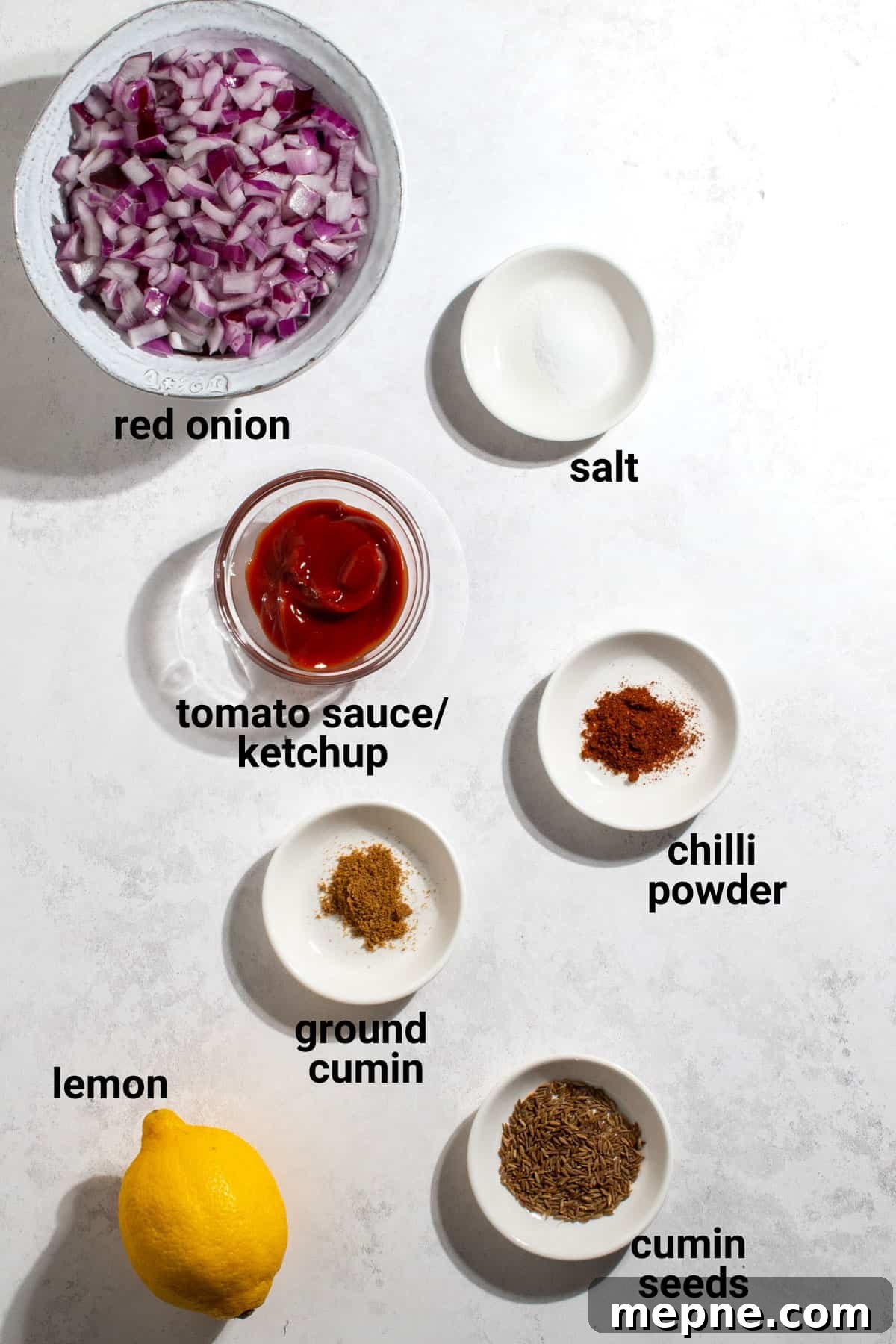 Tangy Indian Onion Chutney to Serve with Poppadoms 4 Indian onion chutney ingredients.