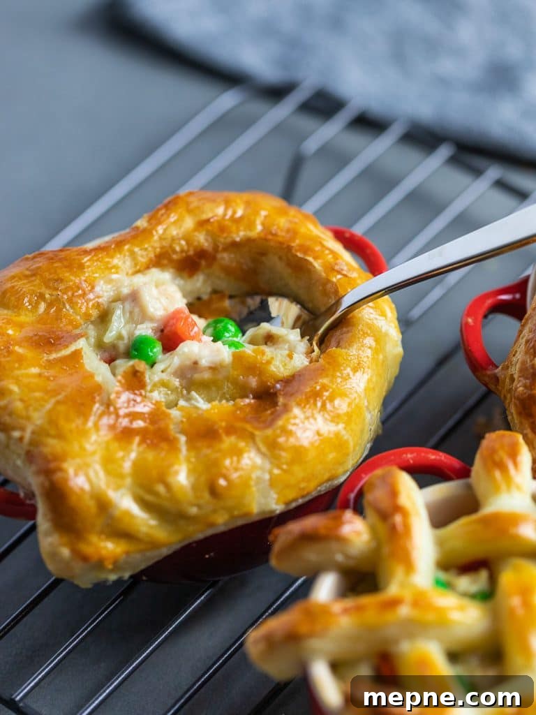Chicken Pot Pie with Flaky Puff Pastry Crust 4 easy chicken pot pie with puff pastry crust