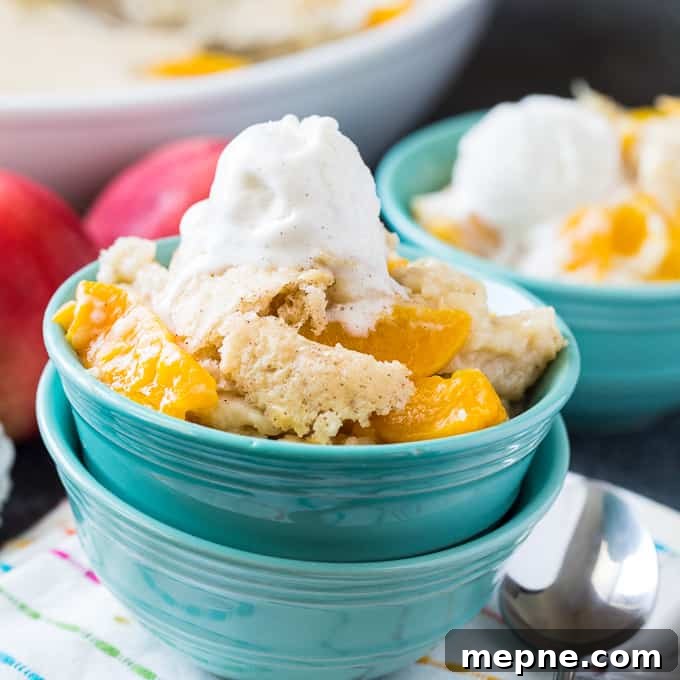 Light Peach Cobbler Recipe - Low-Calorie Summer Dessert 2 Skinny Peach Cobbler