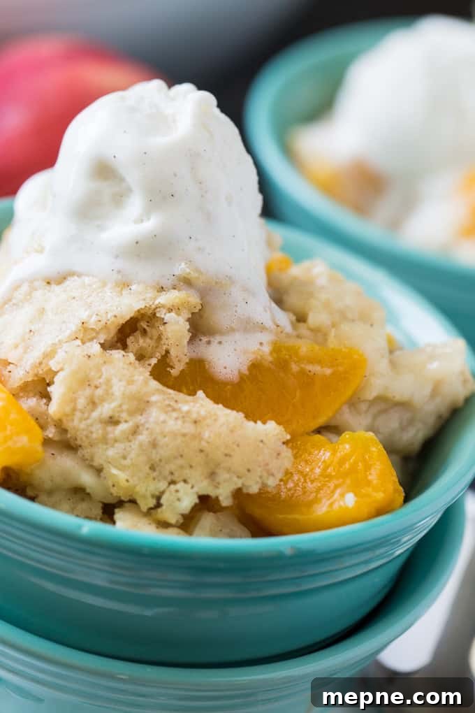 Light Peach Cobbler Recipe - Low-Calorie Summer Dessert 4 Skinny Peach Cobbler- no butter, no sugar