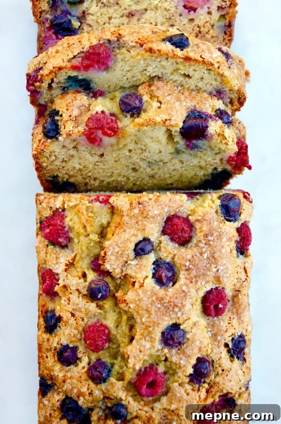 Mixed Berry Banana Bread Recipe