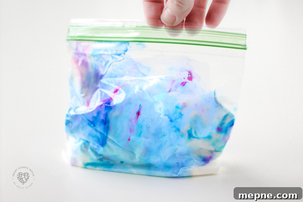 Dying Easter Eggs in a bag