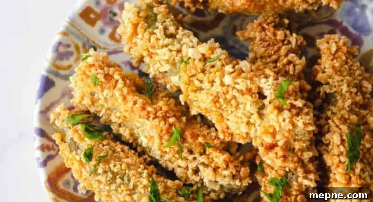 30 Side Dishes for French Dip Sandwiches 21 Up close image of Disney-style fried pickles.