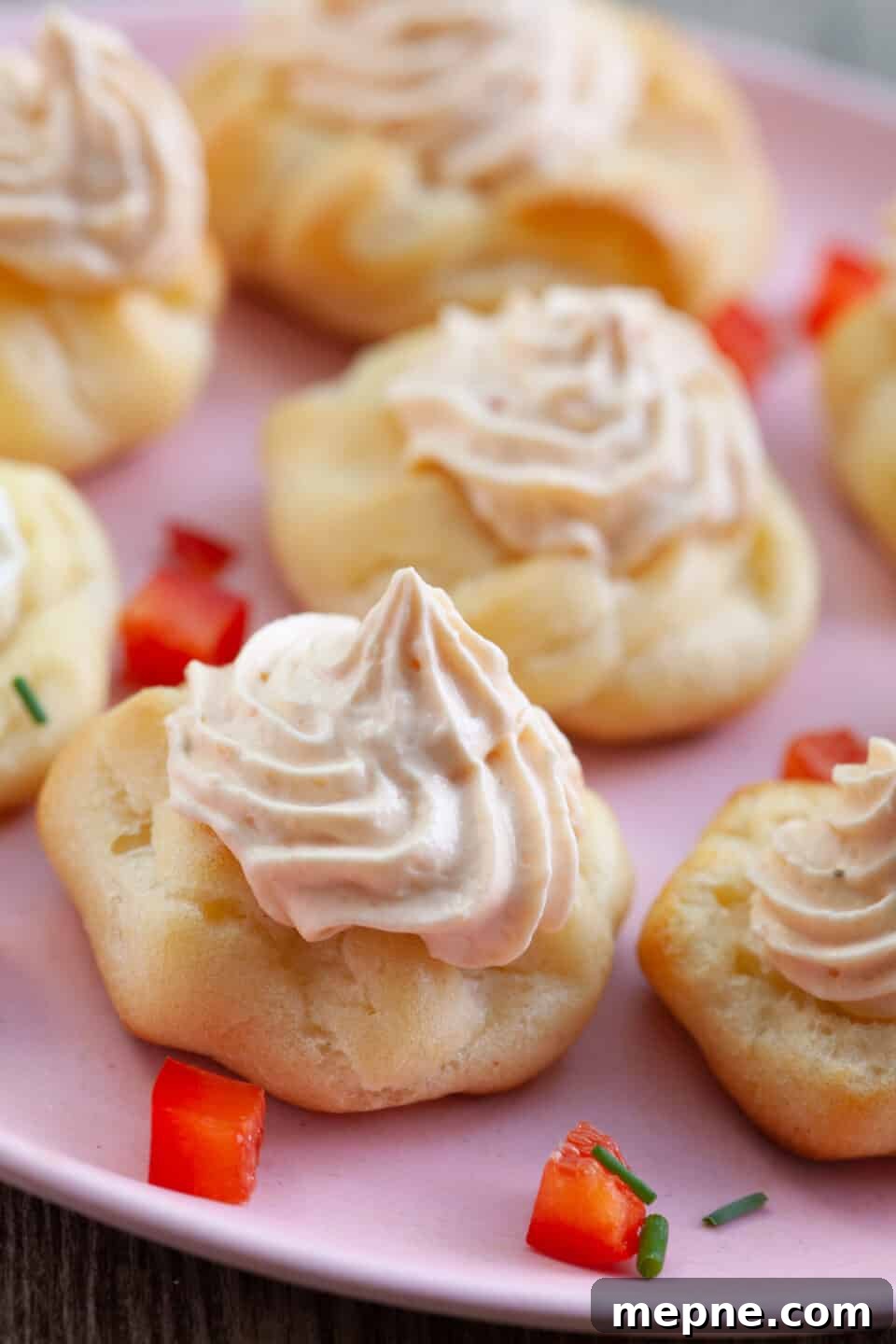 Savory Cream Cheese Filled Profiteroles Recipe 2 Profiteroles with Cream Cheese