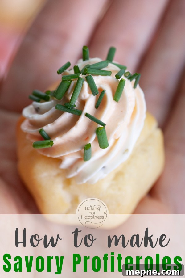 Savory Cream Cheese Filled Profiteroles Recipe 7 Savory profiteroles are excellent finger food. This spicy cream puff recipe guarantees that your choux pastry will succeed.