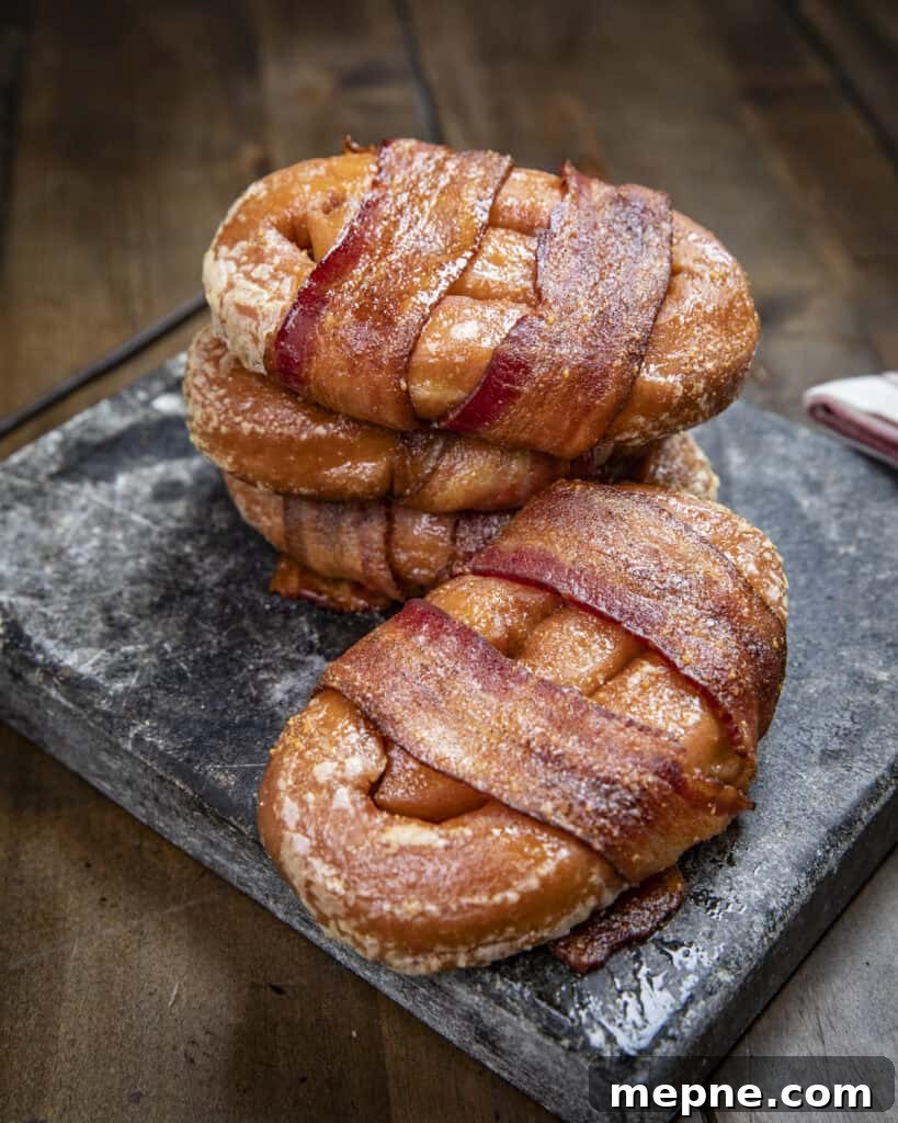 smoked bacon wrapped honey buns