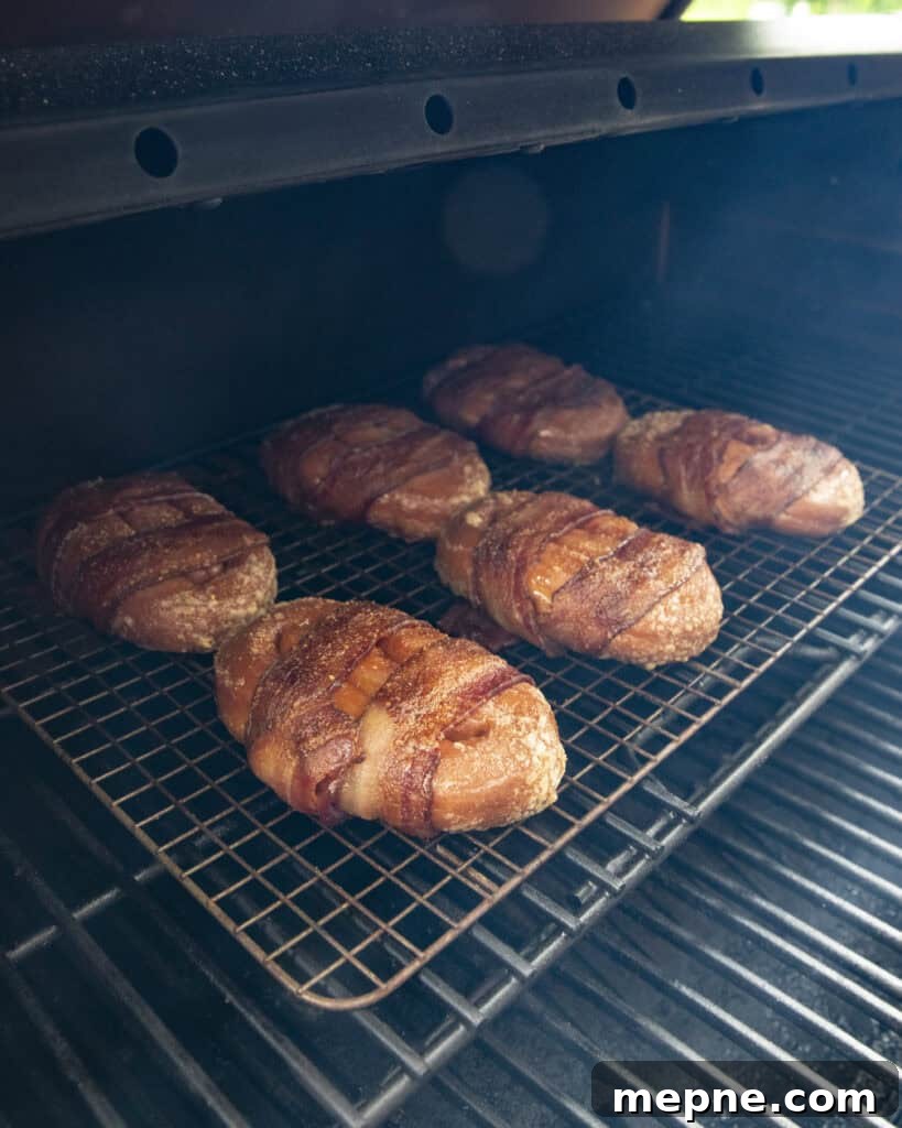 smoked bacon wrapped honey buns
