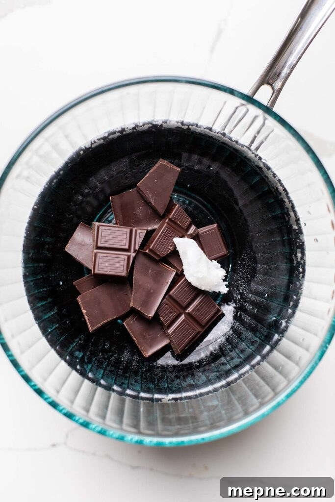 Chocolate-Stuffed Medjool Dates with Nut Butter 7 Chocolate and coconut oil in a double boiler.