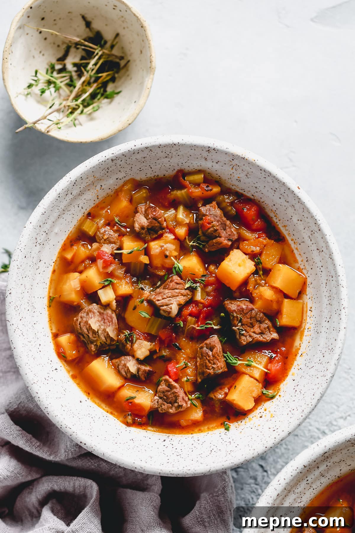 Keto Dinner Recipes: Low-Carb Ideas for Weeknights 7 overlook of a bowl of instant pot vegetable beef soup