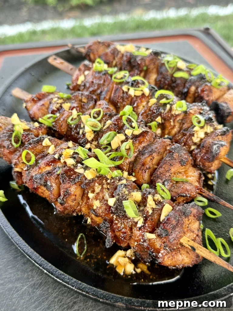 honey garlic chicken skewers