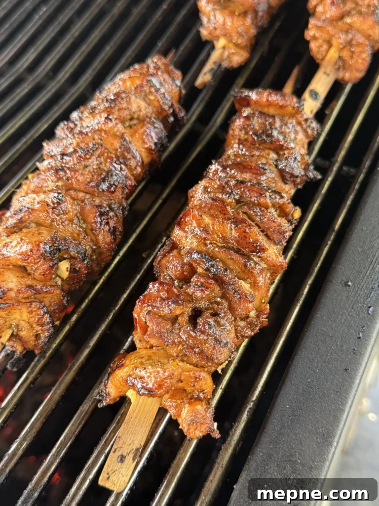 easy honey garlic chicken skewer recipe