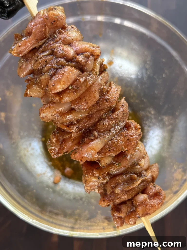 honey garlic sauce on  chicken skewers
