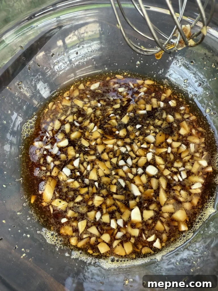 honey garlic sauce in a bowl