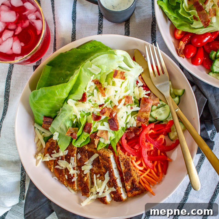 Crispy Chicken Ranch Salad 4