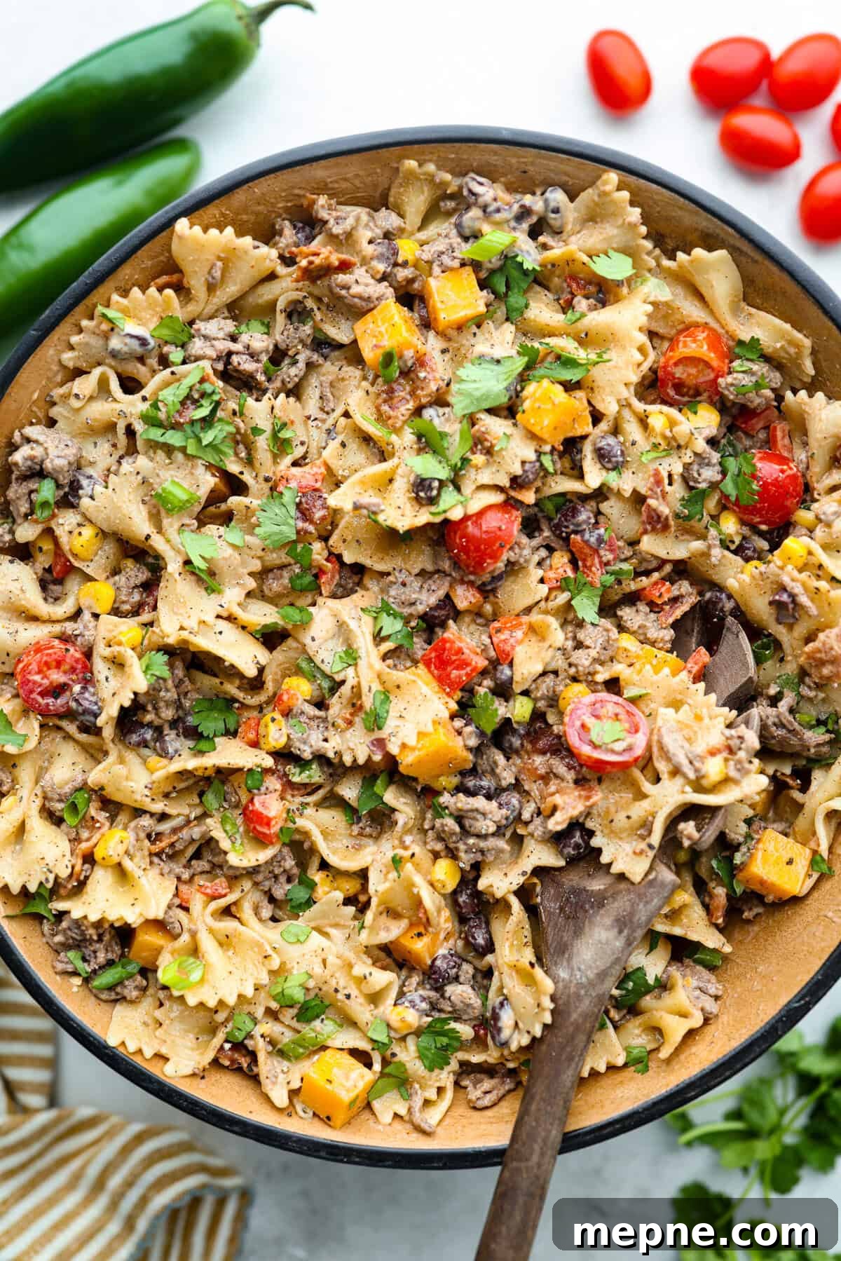 Cowboy pasta salad.