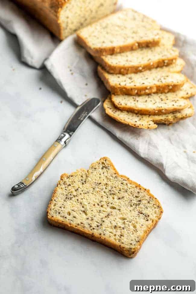 sliced seeded keto bread