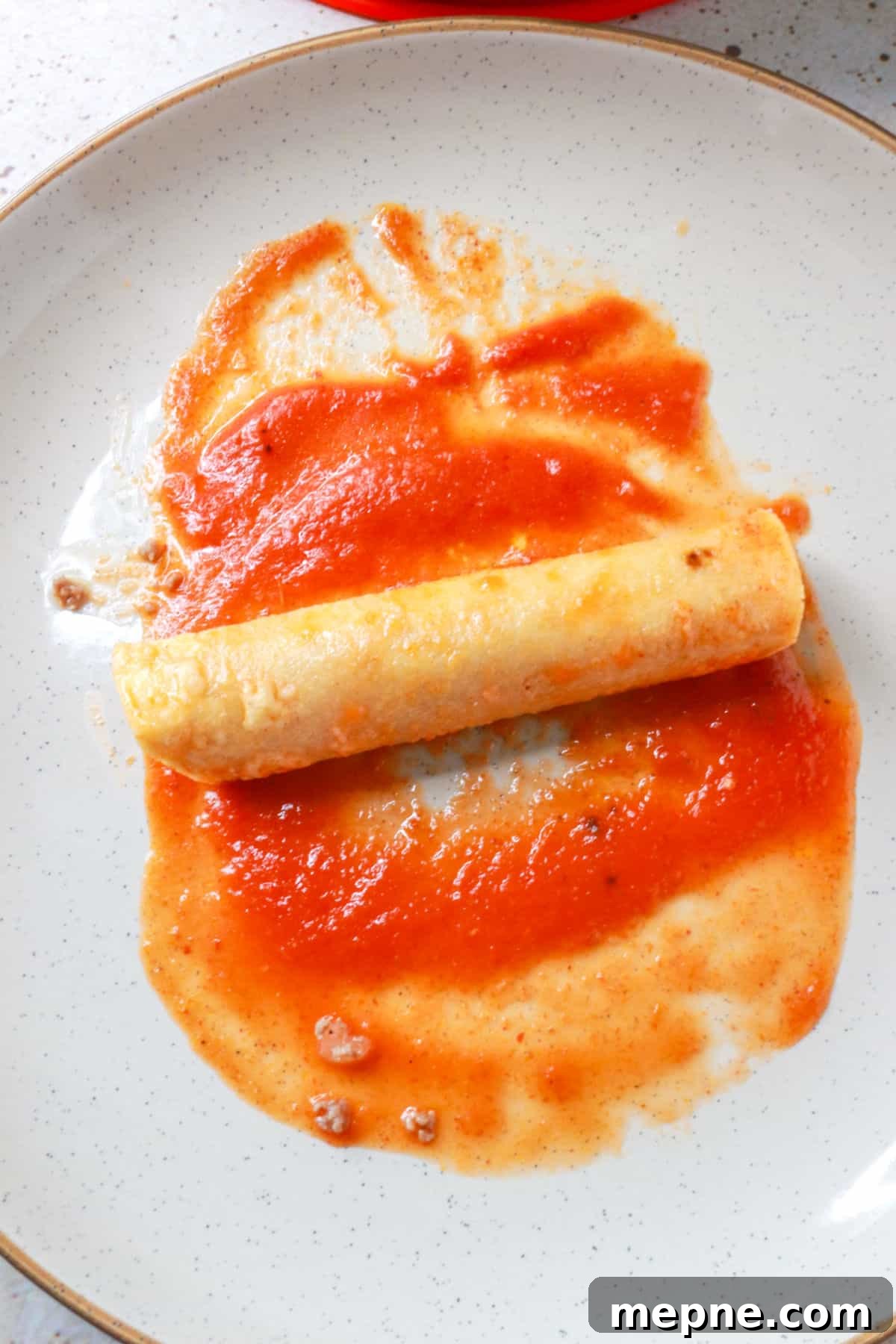 one rolled entomatada