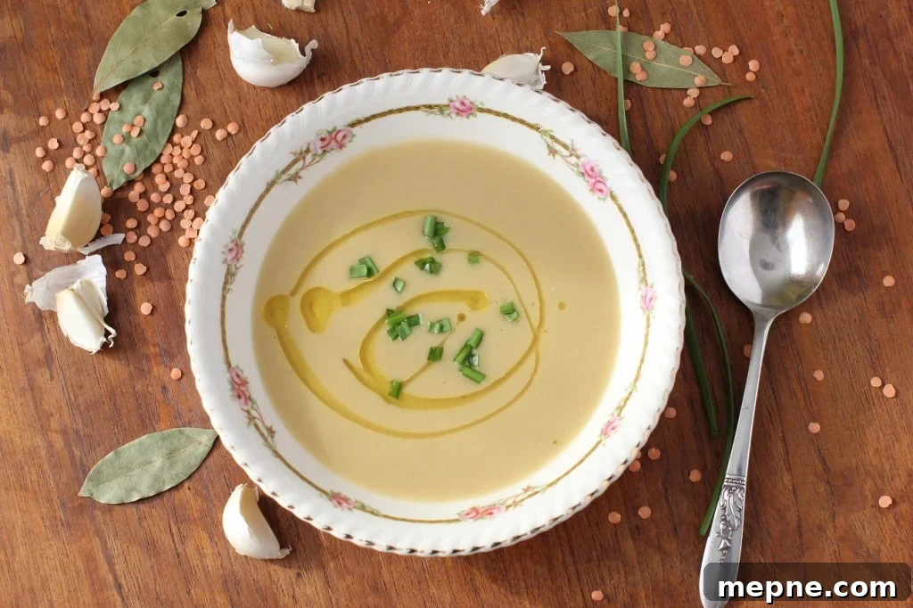 garlic lentil soup