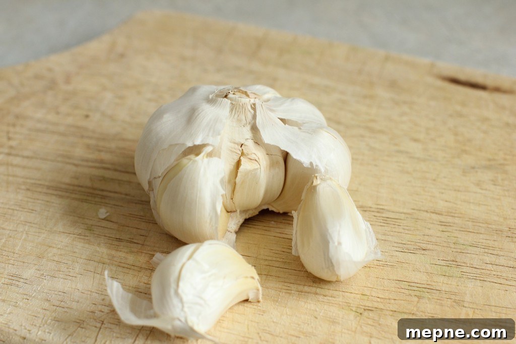 whole head of garlic for garlic lentil soup