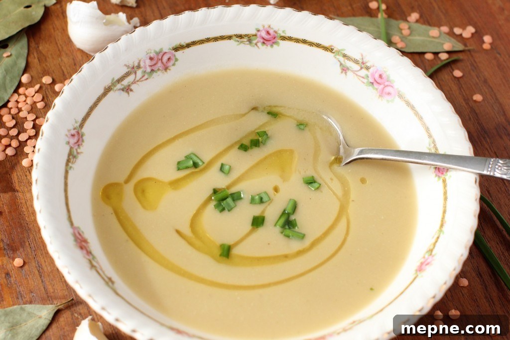 garlic lentil soup