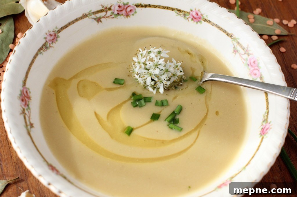 garlic lentil soup