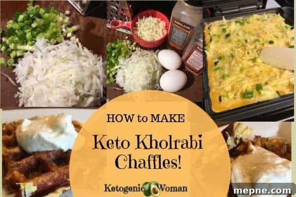 How to make keto kohlrabi chaffle