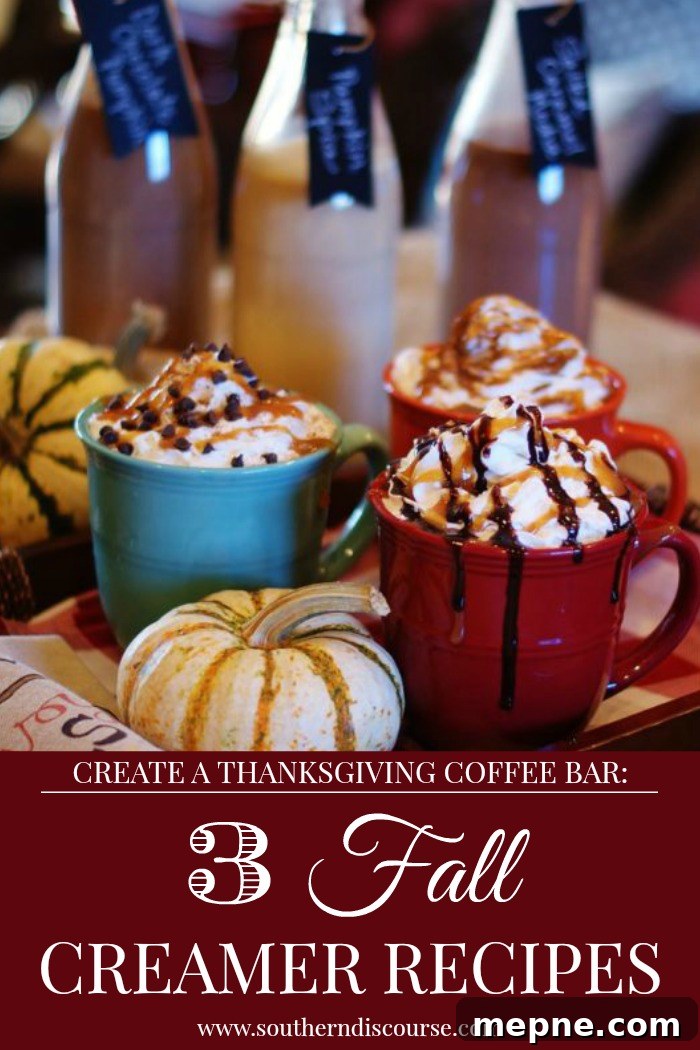 Thanksgiving coffee bar ideas and salted caramel mocha coffee creamer recipe
