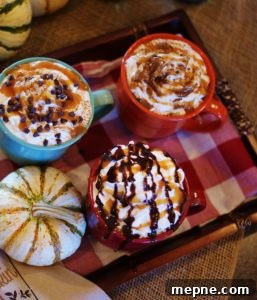 Salted caramel mocha coffee creamer served for Thanksgiving guests
