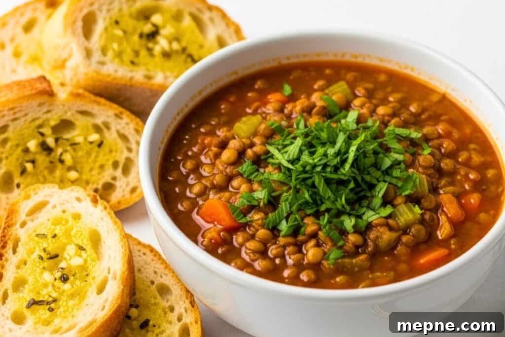 Hearty Lentil Soup Recipe with Vegetables 11 Serving lentil soup