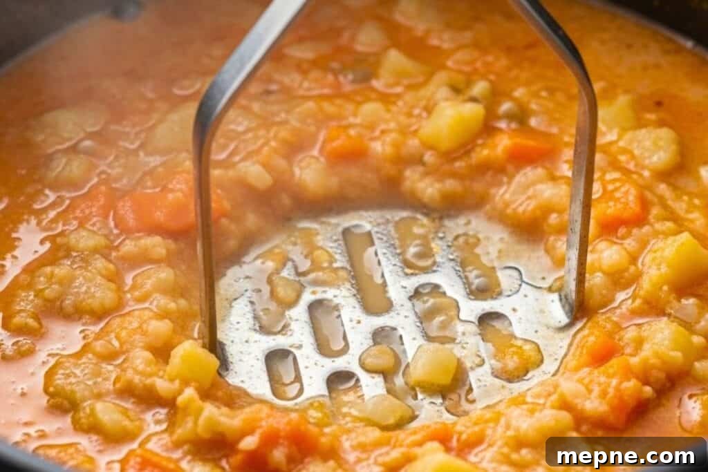 Hearty Lentil Soup Recipe with Vegetables 10 Thickening lentil soup