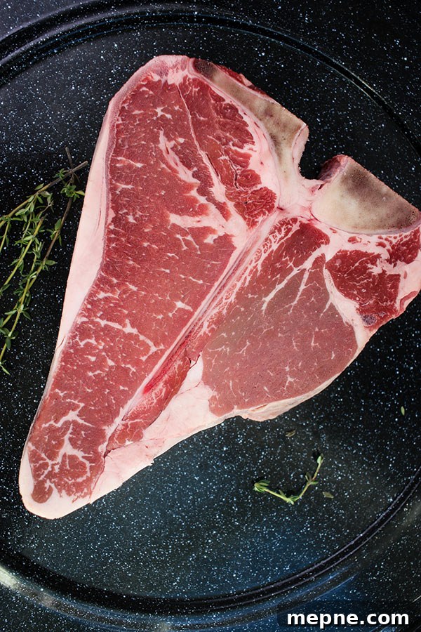 How to Grill T-Bone and Porterhouse Steaks Like a Pro 3 T-bone stead ready for prep