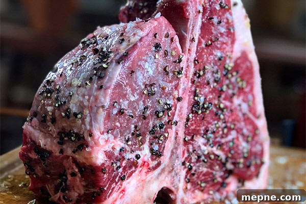 How to Grill T-Bone and Porterhouse Steaks Like a Pro 4 T-bone or porterhouse steak crusted with spices and ready to cook