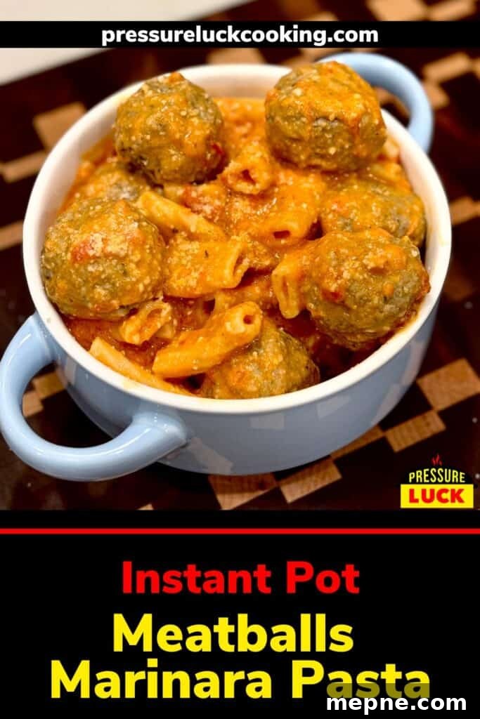 Instant Pot Meatballs with Marinara Pasta 2 Meatballs Marinara Pasta