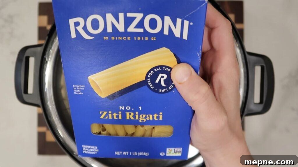 Instant Pot Meatballs with Marinara Pasta 3 Box of ziti rigati