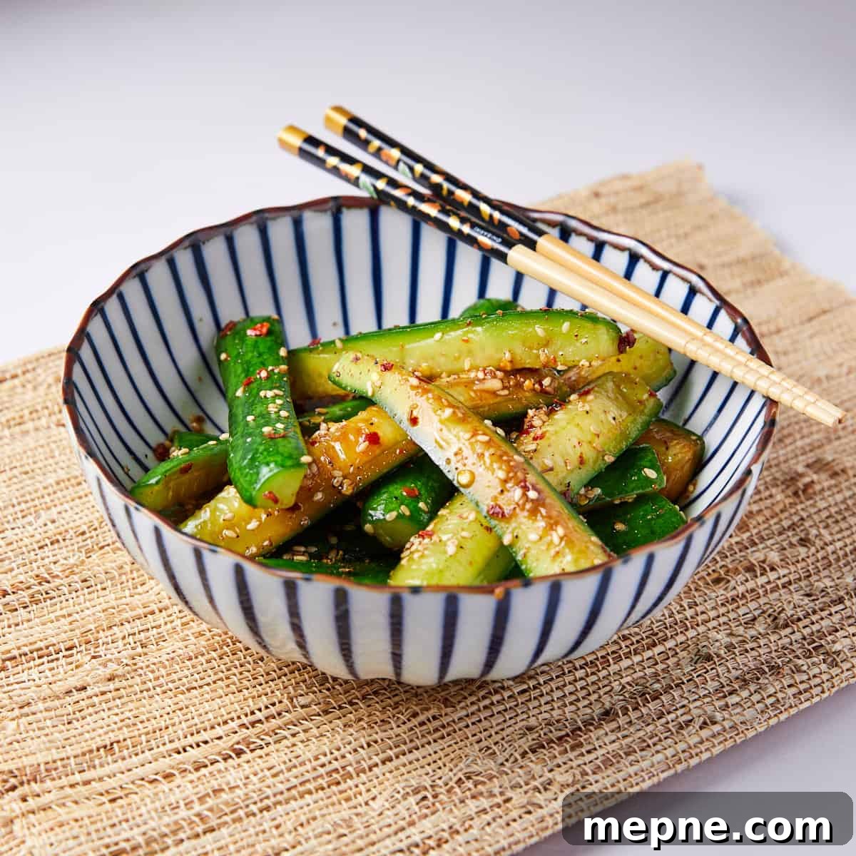 Crispy Chinese Fried Oyster Mushrooms with Vegan Char Siu Recipe 13 Photo of Chinese pickled cucumbers.