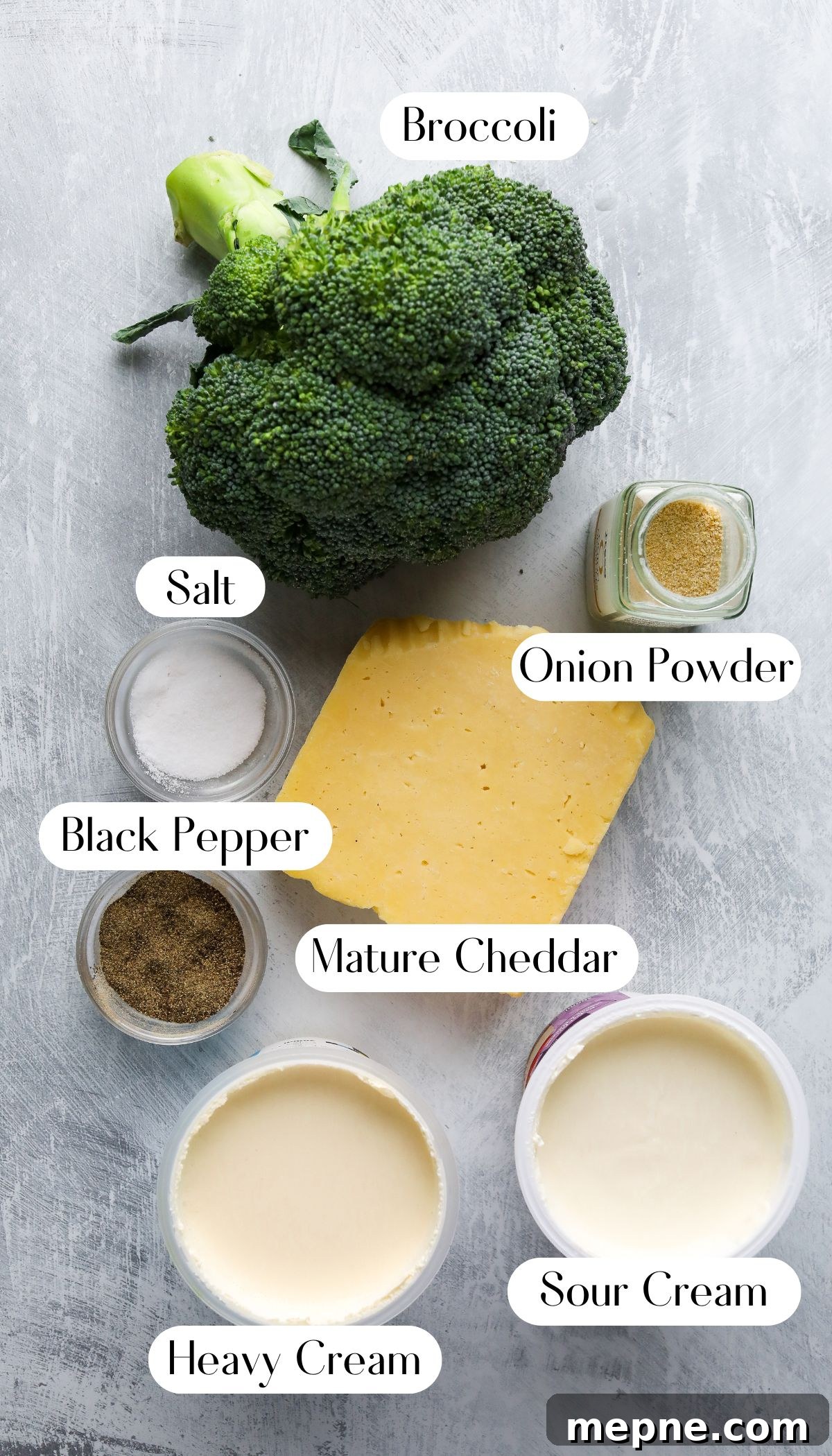 5-Ingredient Keto Broccoli Casserole Recipe 4 ingredients in bowls for casserole