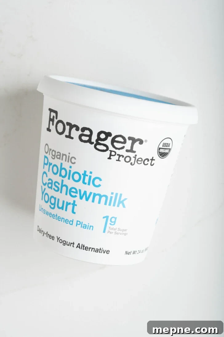 2 Ingredient Labneh Strained Yogurt Recipe 17 cashew yogurt on a counter