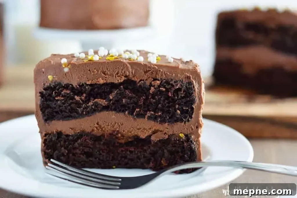 Mini Chocolate Layer Cake Recipe: Decadent and Moist 6 Mini Chocolate Layer Cake closeup