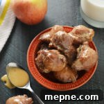 Easy Applesauce Drop Doughnuts with Caramel Glaze