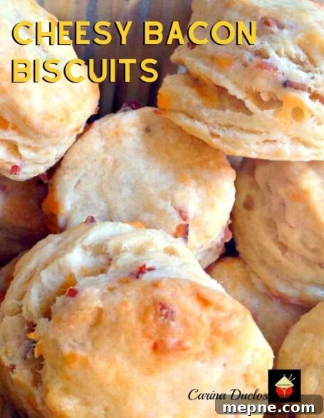 Cheesy Bacon Biscuits - light, fluffy, and packed with savory flavor