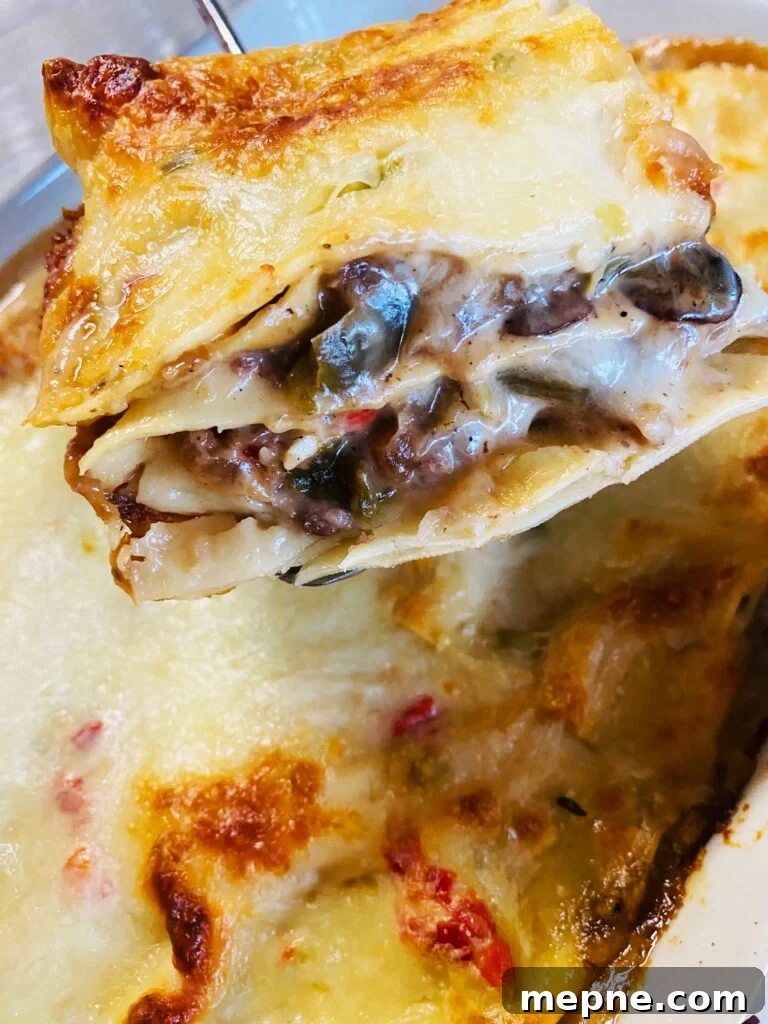 One-Pan Philly Cheesesteak Pasta Recipe 11 Philly Cheesesteak Lasagna