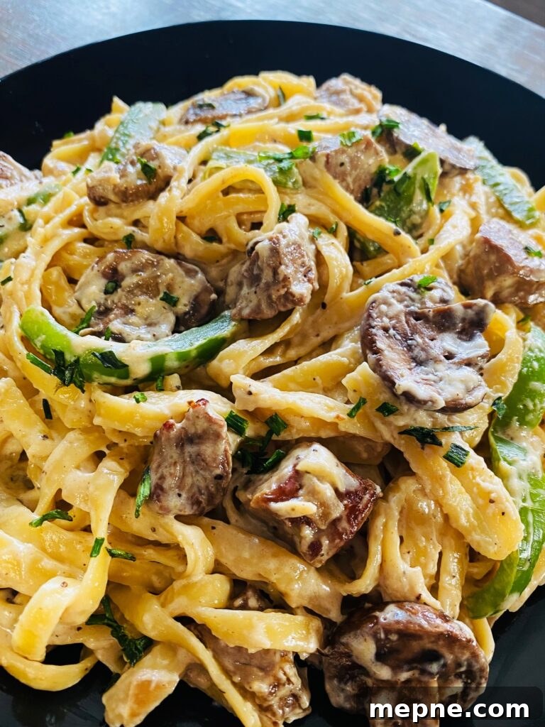 One-Pan Philly Cheesesteak Pasta Recipe 9 Philly Cheesesteak Pasta