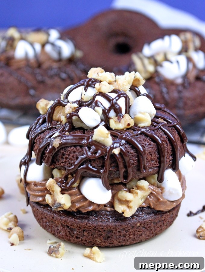 Rocky Road Chocolate Donuts with Marshmallows and Nuts 2 Rocky Road Donuts